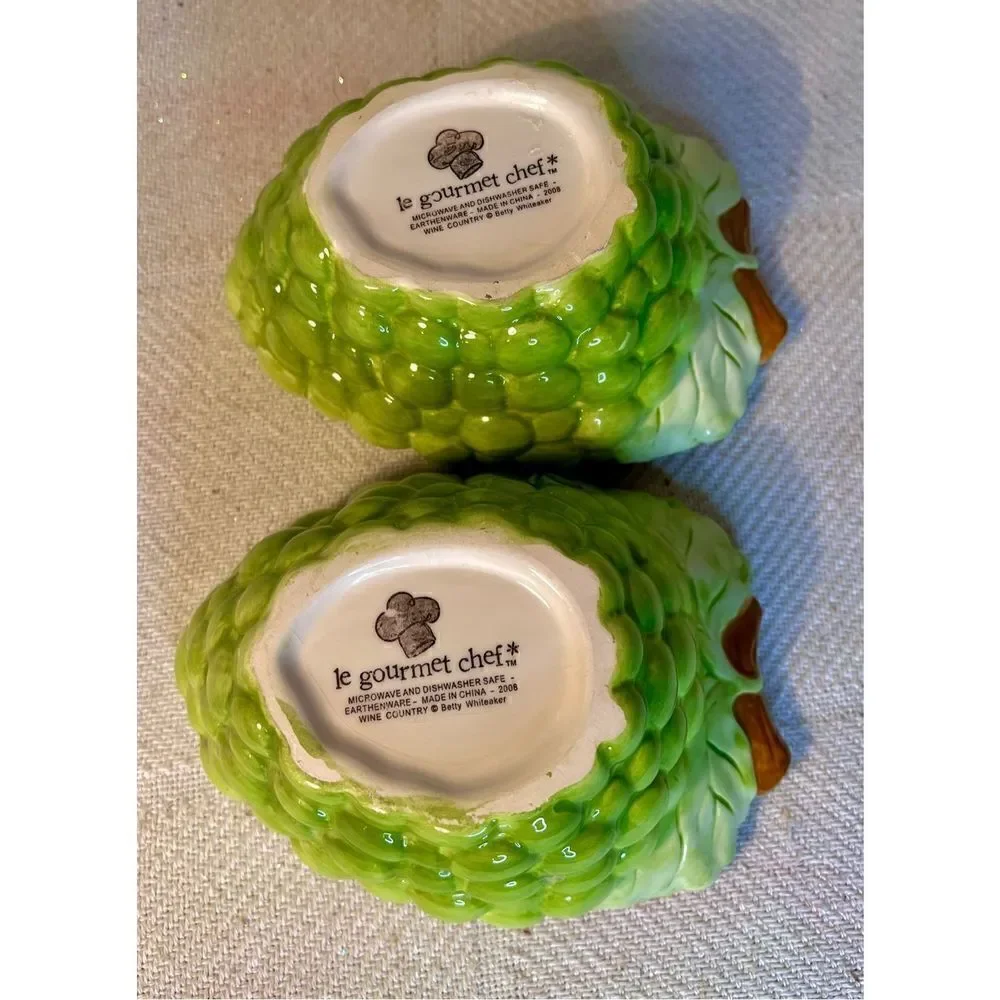 Set of 2 Wine Country Bowls Grape Shaped  by LE GOURMET CHEF Discontinued Pieces